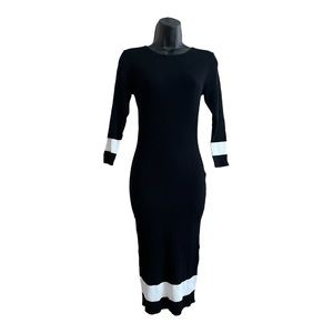 VENUS. Block Black/White Sweater Dress.  Size M